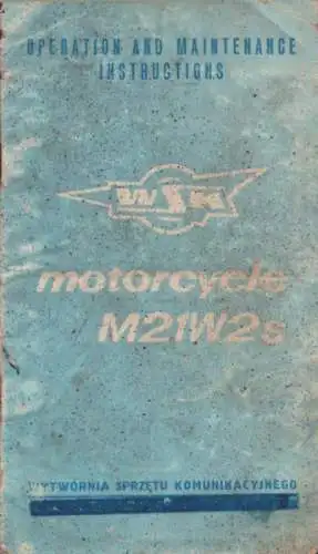 WSK M 21 W 2 S Motorrad Bedienungsanleitung 1971