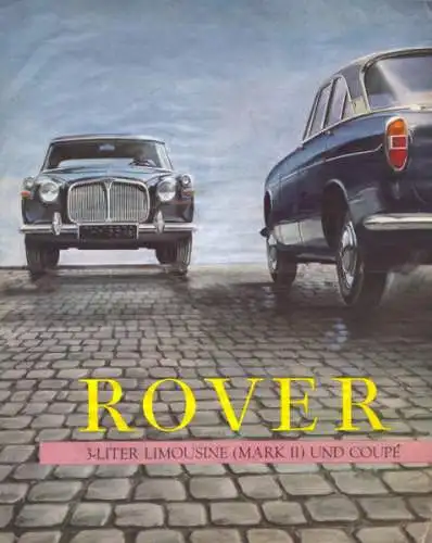 Rover 3 Liter Limousine und Coupé Prospekt ca. 1965