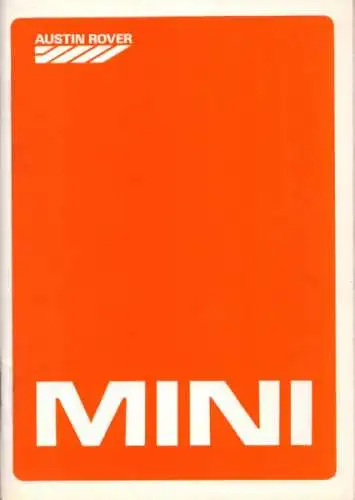 Austin Rover Mini Bedienungsanleitung 1985 nl
