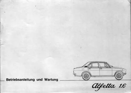 Alfa-Romeo Alfetta 1.6 Bedienungsanleitung 2.1976