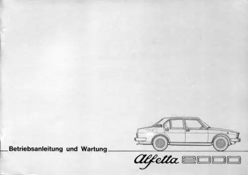 Alfa-Romeo Alfetta 2000 Bedienungsanleitung 5.1977
