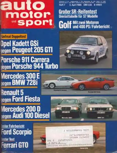 Auto, Motor & Sport 1985 Heft 7