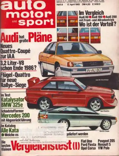 Auto, Motor & Sport 1985 Heft 8