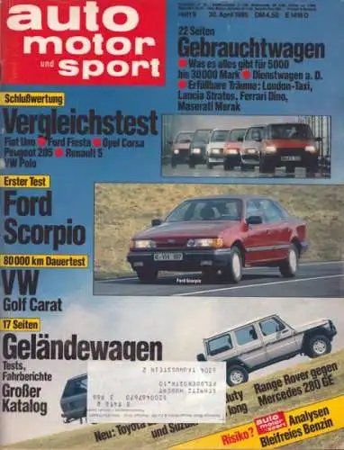Auto, Motor & Sport 1985 Heft 9
