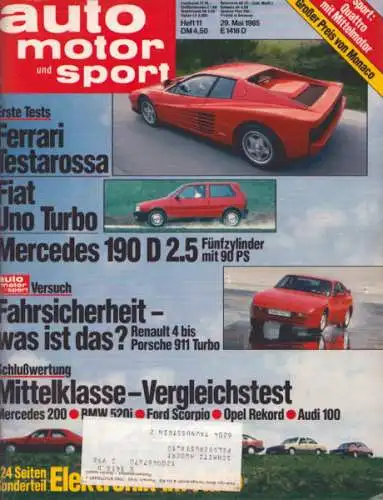Auto, Motor & Sport 1985 Heft 11