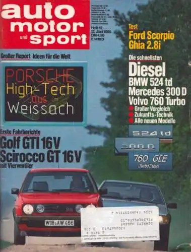 Auto, Motor & Sport 1985 Heft 12