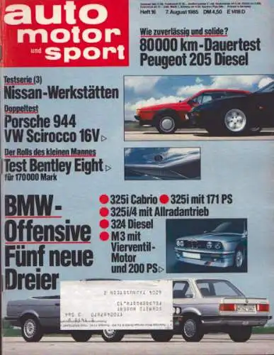 Auto, Motor & Sport 1985 Heft 16
