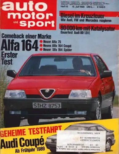 Auto, Motor & Sport 1988 Heft 15