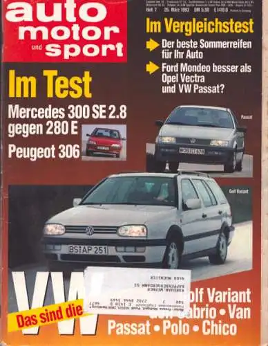 Auto, Motor & Sport 1993 Heft 7