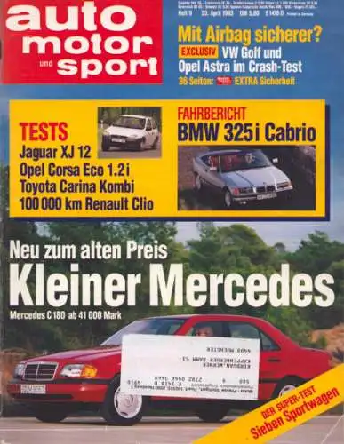 Auto, Motor & Sport 1993 Heft 9
