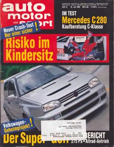 Auto, Motor & Sport 1993 Heft 15