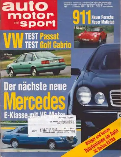Auto, Motor & Sport 1993 Heft 21