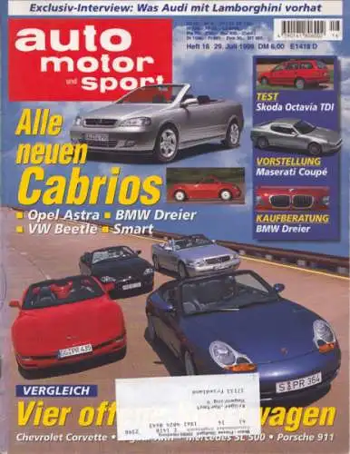 Auto, Motor & Sport 1998 Heft 16
