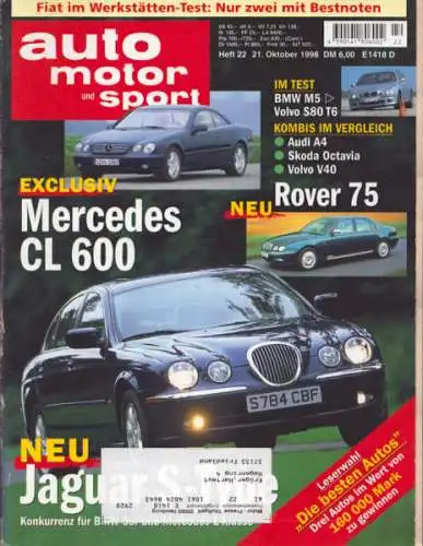Auto, Motor & Sport 1998 Heft 22