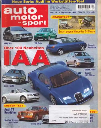 Auto, Motor & Sport 1999 Heft 19