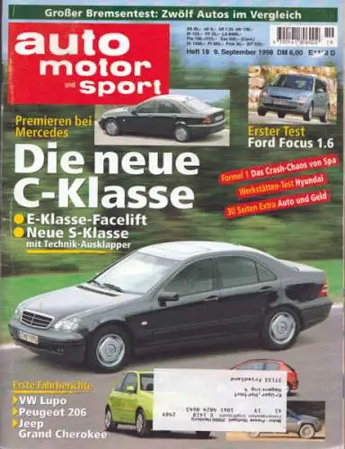 Auto, Motor & Sport 1998 Heft 19