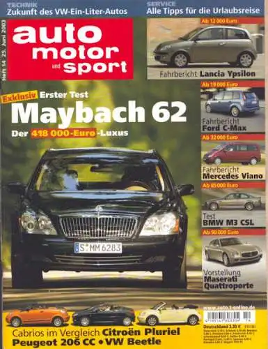 Auto, Motor & Sport 2003 Heft 14