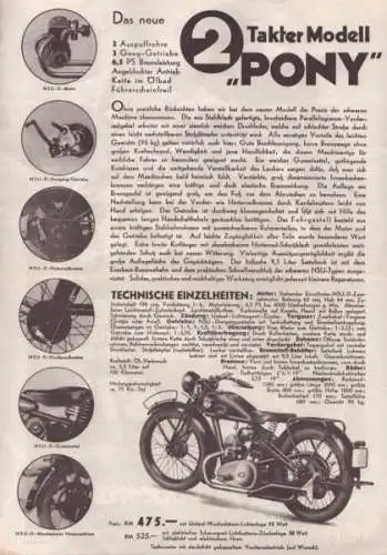 NSU Pony 200 Prospekt 1935