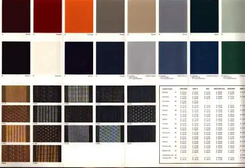 BMW Farben und Polster 3.1970