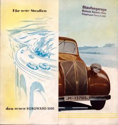 Borgward 2000 Prospekt ca. 1939