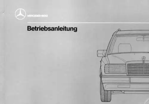 Mercedes-Benz W 124 T Bedienungsanleitung 7.1989