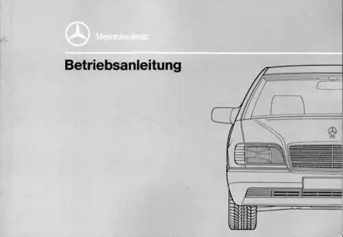 Mercedes-Benz 300 SE - 500 SEL Bedienungsanleitung 10.1990