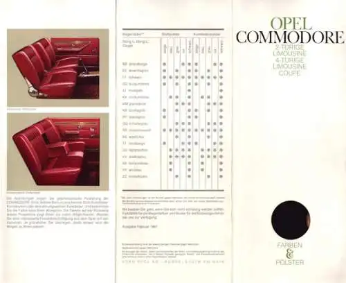 Opel Commodore A Farben 2.1967