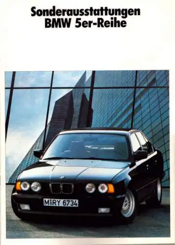 BMW 5er Sonderausstattungen Prospekt 1990