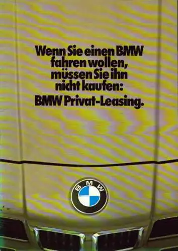 BMW Privat-Leasing Prospekt ca. 1977