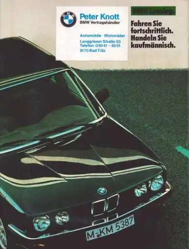 BMW Leasing Prospekt 9.1985