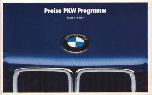 BMW Preisliste 2.1987