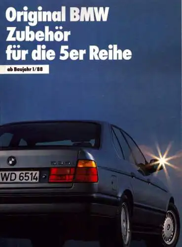 BMW 5er Zubehör Prospekt 1989