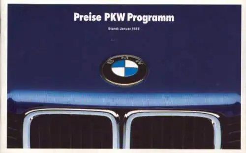 BMW Preisliste 1.1988