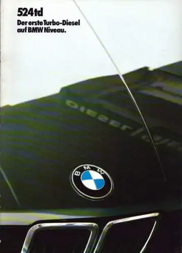 BMW 524 td Prospekt 1986
