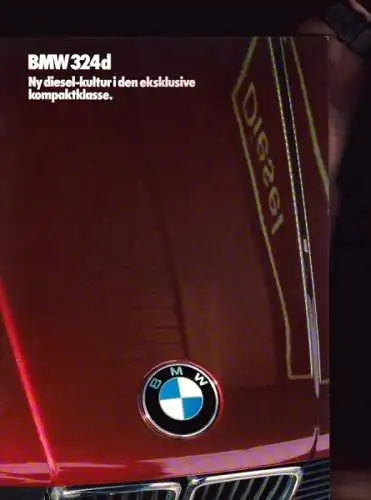 BMW 324d Prospekt 1987 dk
