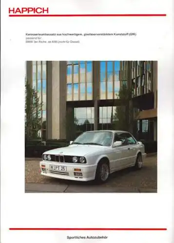 BMW Happich Sportliches Zubehör Prospekt 3.1987
