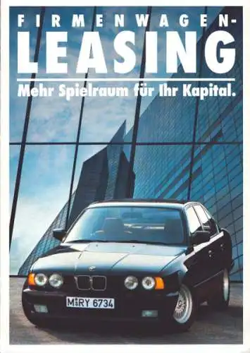 BMW Firmen-Leasing Prospekt 1.1988