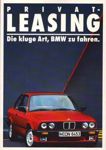 BMW Privat-Leasing Prospekt 8.1987