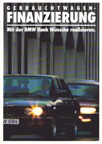 BMW Gebrauchswagen-Finanzierung Prospekt 1.1988