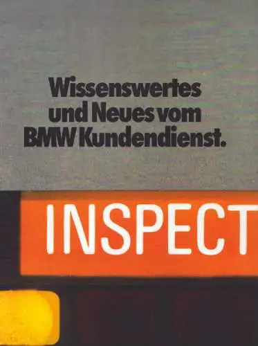 BMW Kundendienst Prospekt 7.1981