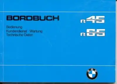 BMW R 45 65 Bedienungsanleitung 10.1980