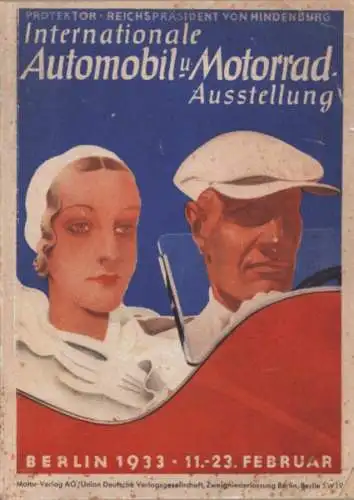 Internationle Automobil-Ausstellung Berlin 1933 Katalog