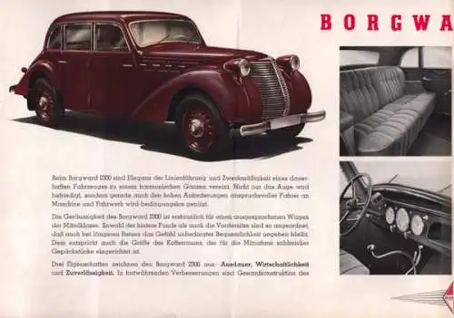 Borgward 2300 Prospekt ca. 1939