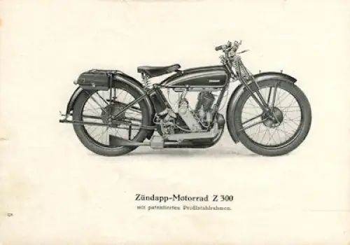 Zündapp Z 300 Ersatzteilliste ca. 1928