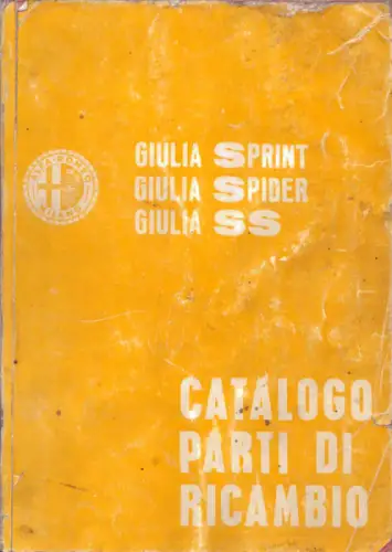 Alfa-Romeo Giulia Ersatzteilliste 1960er Jahre