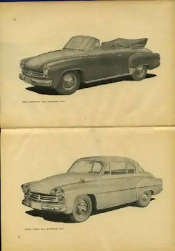 Wartburg 311 Bedienungsanleitung 1957