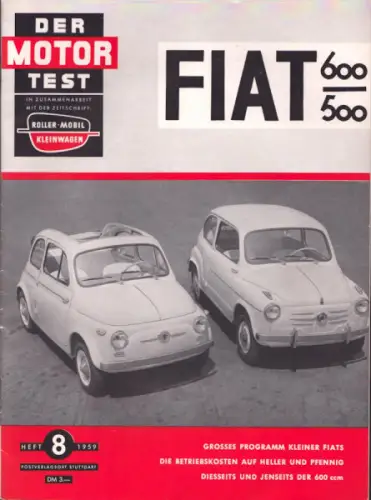 Der Motor Test Fiat 600 / 500 1959