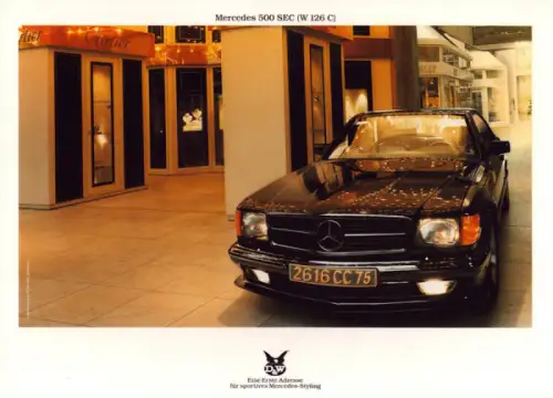Mercedes-Benz D & W Styling Einzelblätter ca. 1984