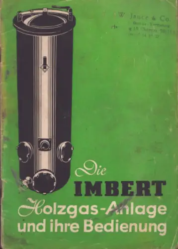 Imbert Holzgasanlage Bedienungsanleitung 7.1946