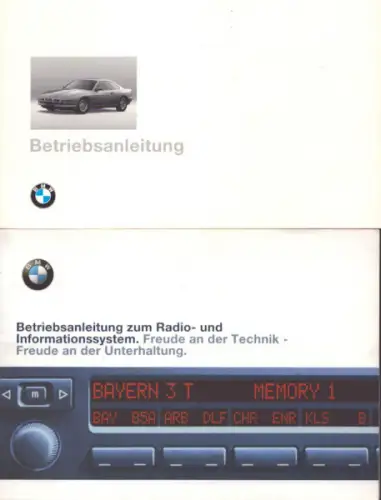 BMW 8er Bedienungsanleitung 9.1995
